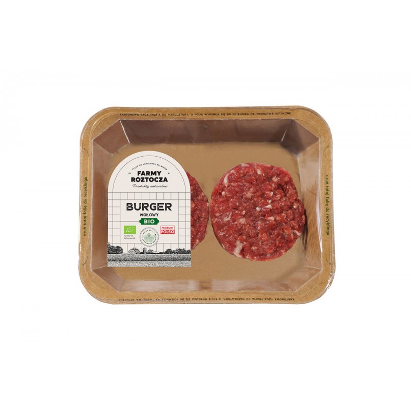 BURGER WOŁOWY BIO 200 g - FARMY ROZTOCZA (NA ZAMÓWIENIE)