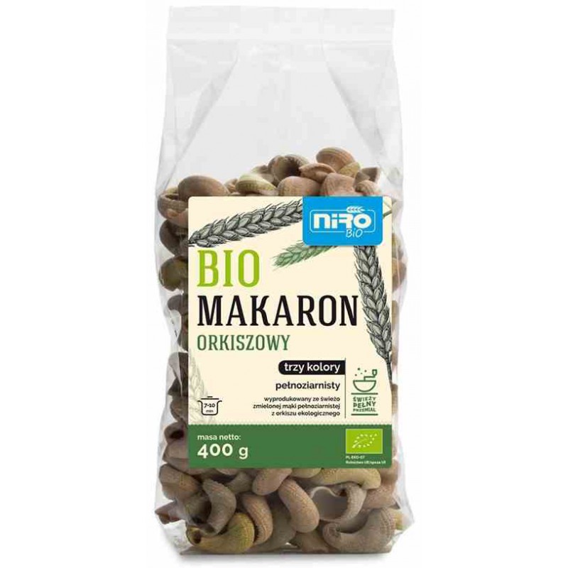 Makaron orkiszowy trzy kolory 400 g BIO