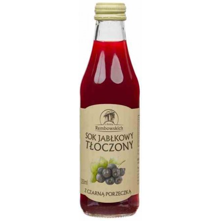Sok jabłkowy tłoczony z czarną porzeczką 250 ml