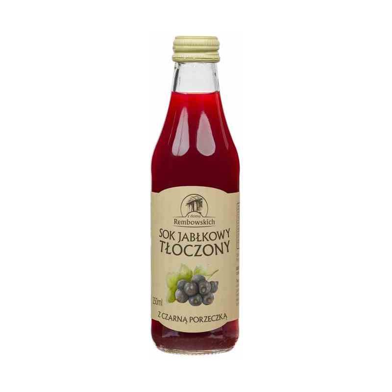 Sok jabłkowy tłoczony z czarną porzeczką 250 ml