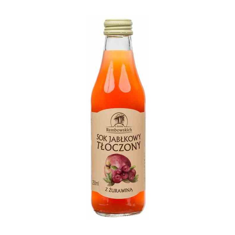 Sok jabłkowy tłoczony z żurawiną 250 ml