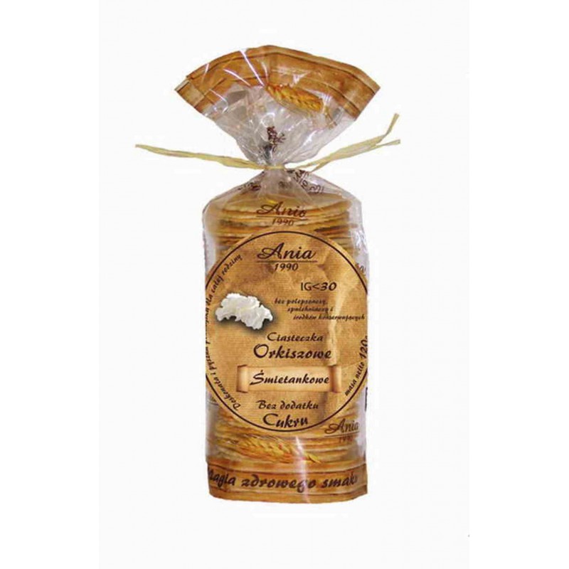 Ciasteczka orkiszowe śmietankowe B/C 120 g