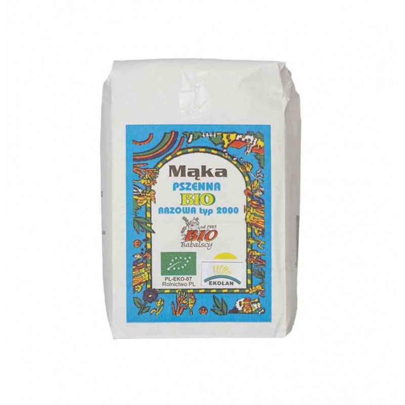 Mąka pszenna razowa typ 2000 BIO 1 kg