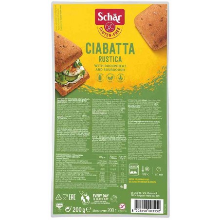 Ciabatta rustica- bułki wieloz. BEZGL. 200 g