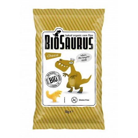 Chrupki kukurydziane Dinozaury o smaku serowym BEZGL. BIO 50 g