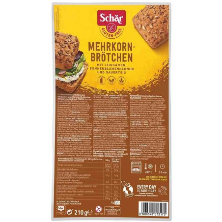 Mehrkornbrotchen- bułki razowe BEZGL. 210 g