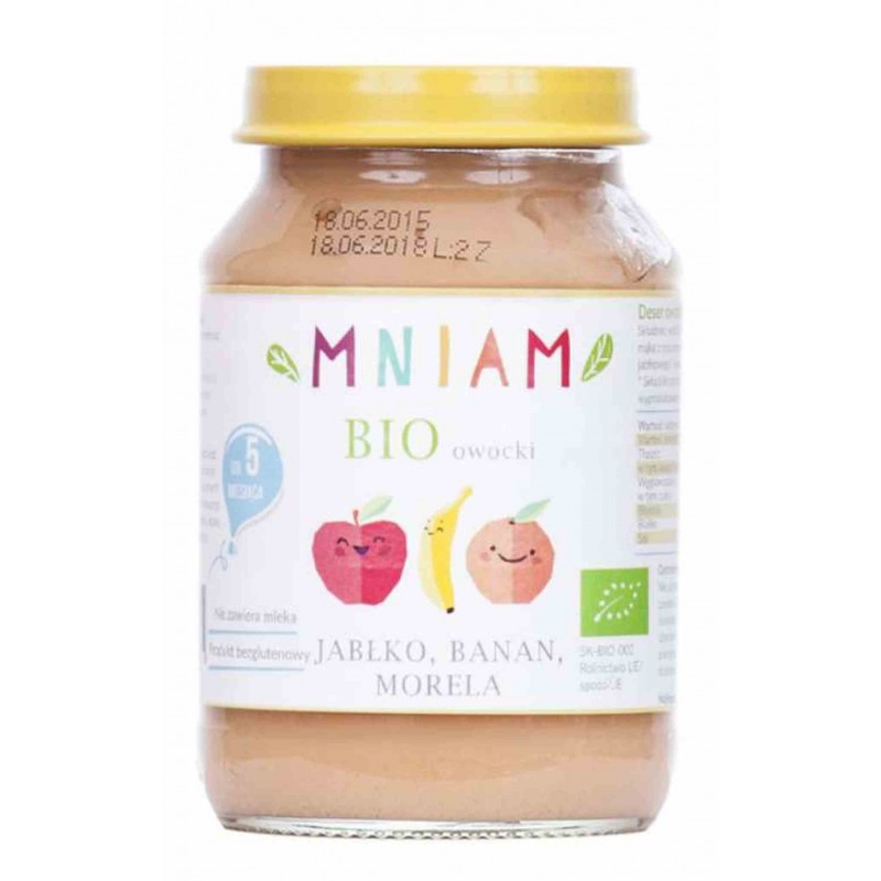 Deser jabłko-banan-morela od 5 miesiąca BIO 190 g MNIAM