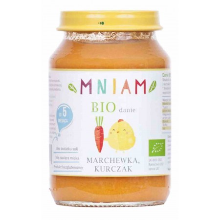 Danie marchewka-kurczak od 5 miesiąca BIO 190 g MNIAM