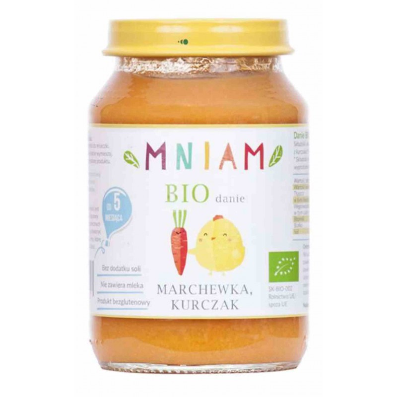Danie marchewka-kurczak od 5 miesiąca BIO 190 g MNIAM
