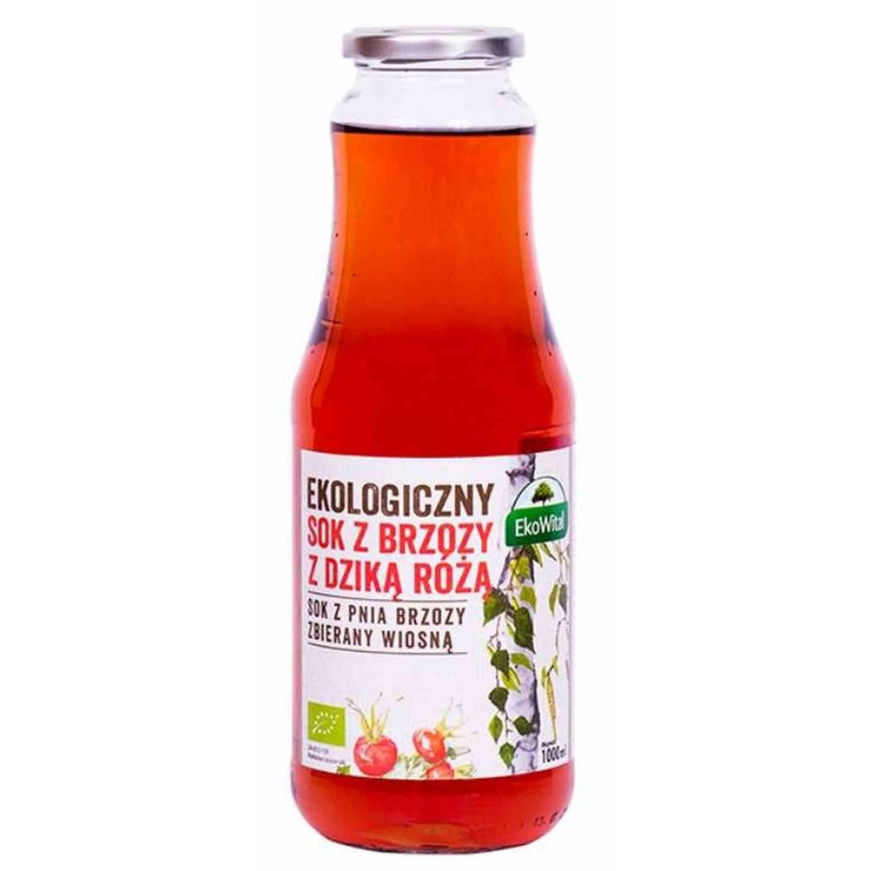 Sok z brzozy z dziką różą BIO 1 l