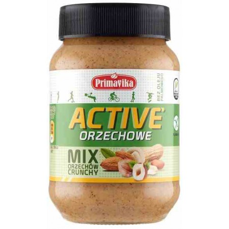 Masło orzechowe active mix orzechów crunchy 470 g