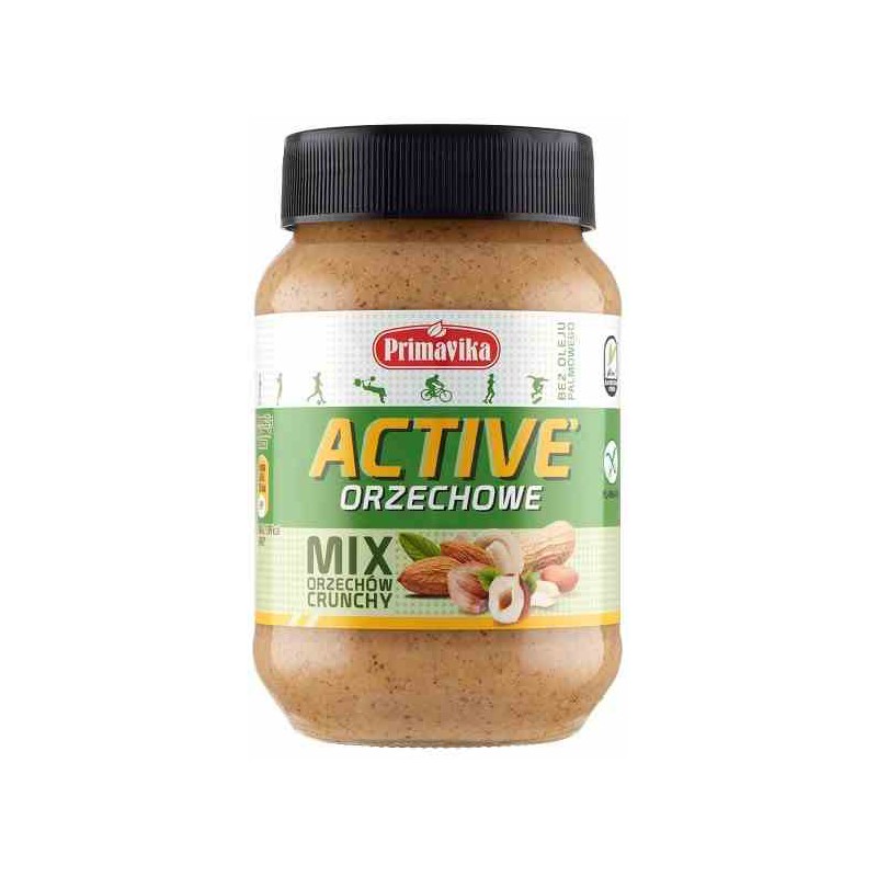 Masło orzechowe active mix orzechów crunchy 470 g