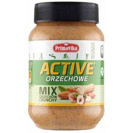 Masło orzechowe active mix orzechów crunchy 470 g