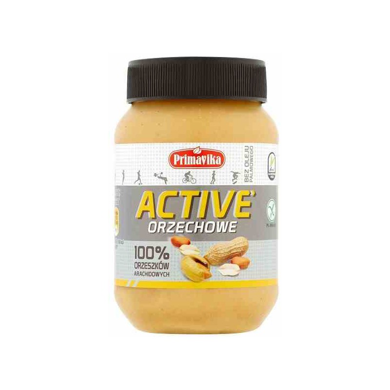Masło orzechowe active 100% orzeszków arachidowych 470 g