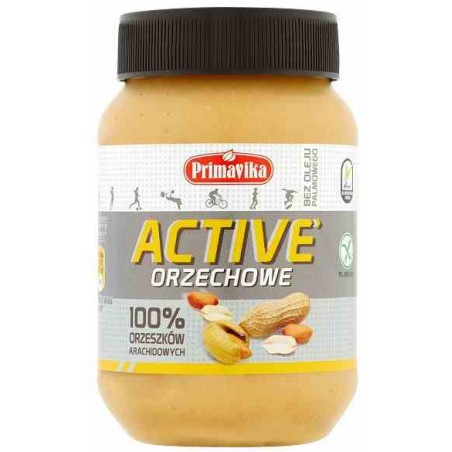 Masło orzechowe active 100% orzeszków arachidowych 470 g