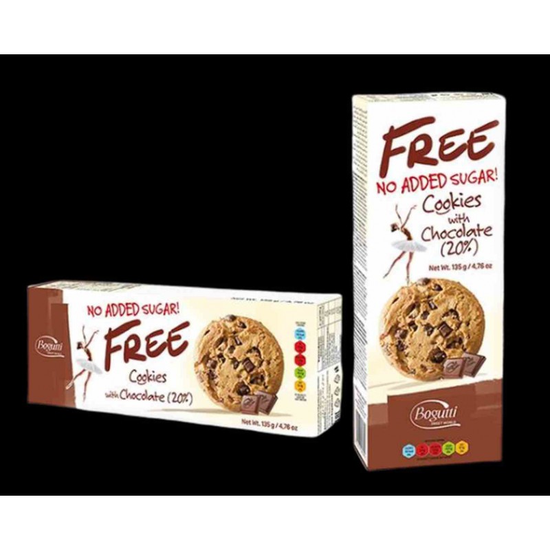 Ciasteczka z 20 % czekolady B/C 135 g