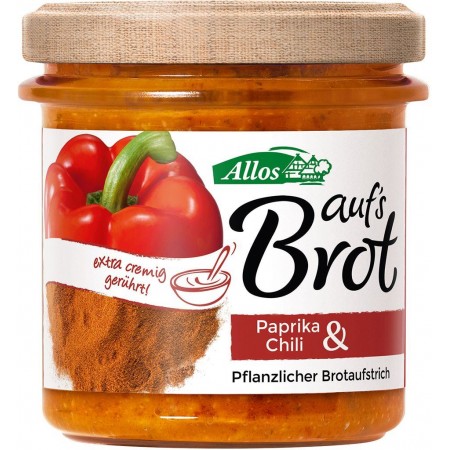 PASTA KREMOWA Z PAPRYKĄ I CHILI BEZGLUTENOWA BIO 140 g - ALLOS