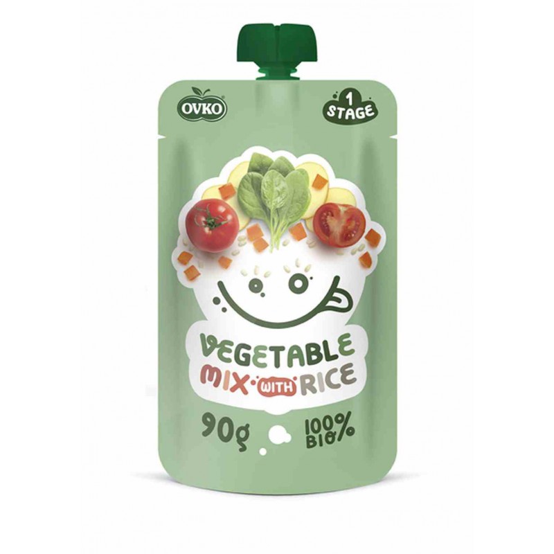 Danie mix warzyw z ryżem po 6 miesiącu życia BIO 90 g