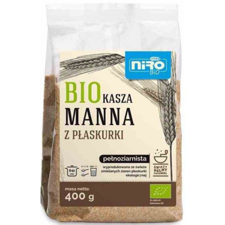 Kasza manna z płaskurki pełnoziarnista BIO 400 g