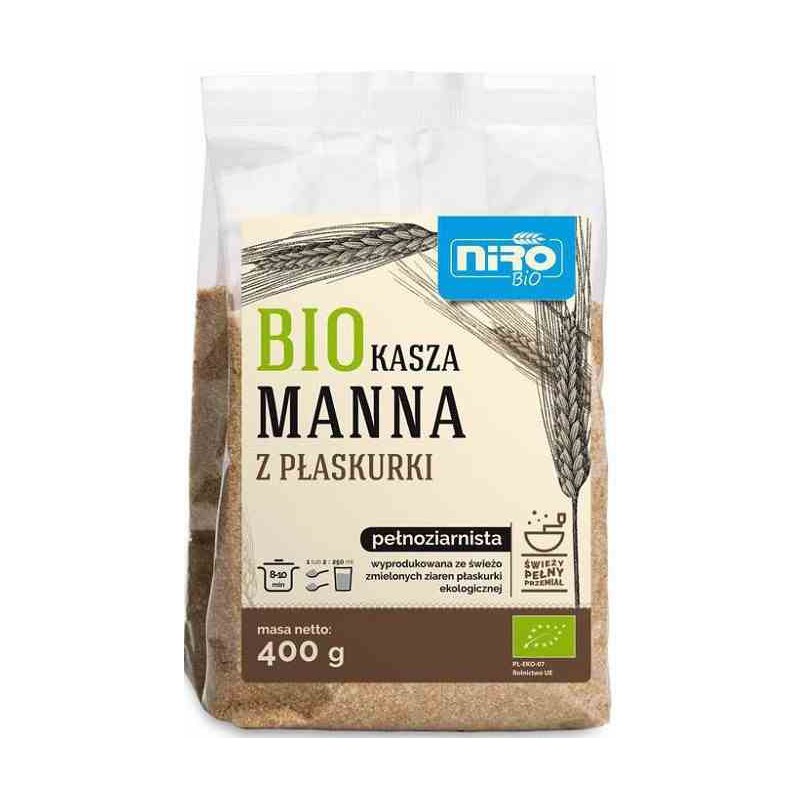 Kasza manna z płaskurki pełnoziarnista BIO 400 g