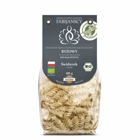 Makaron fusilli (świderek) z ryżu białego BEZGL. BIO 225 g