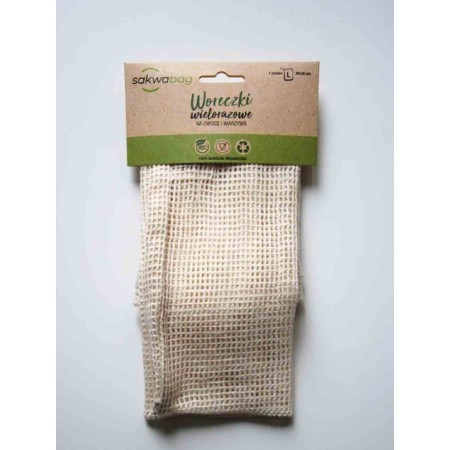 Woreczek wielorazowy rozmiar L 30x40cm