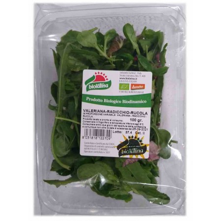 Mix sałat roszponka - radicchio - rukola BIO IMPORT 100 g