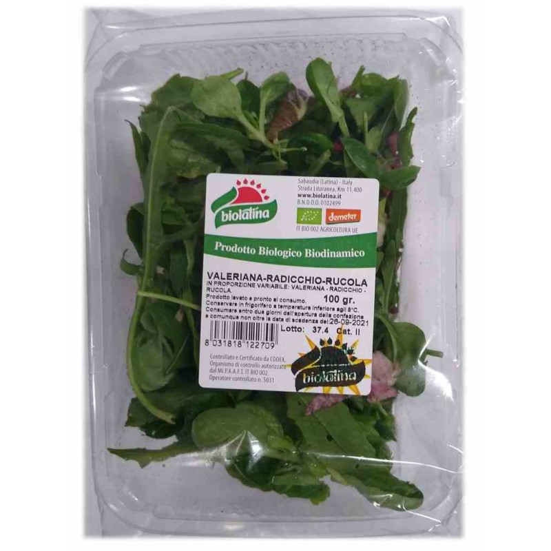 Mix sałat roszponka - radicchio - rukola BIO IMPORT 100 g