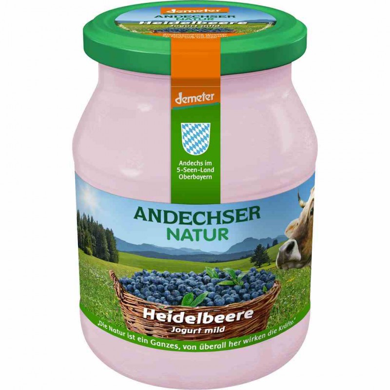 Jogurt borówkowy 3,7% tł. Demeter BIO 500 g