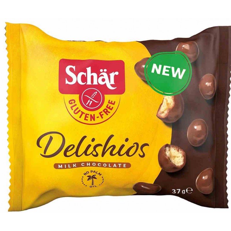 Delishios- chrupiące kulki w czekoladzie BEZGL. 37 g