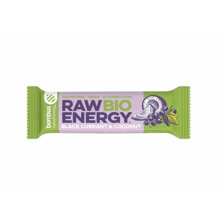 Baton RAW ENERGY BIO czarna porzeczka-kokos BEZGL. BIO 50 g