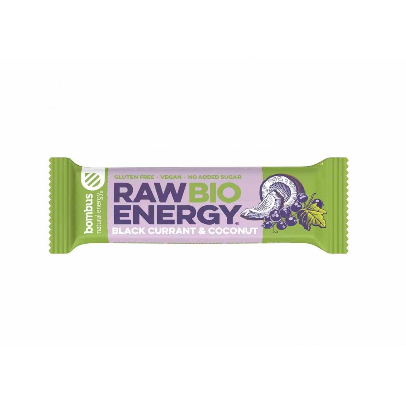 Baton RAW ENERGY BIO czarna porzeczka-kokos BEZGL. BIO 50 g