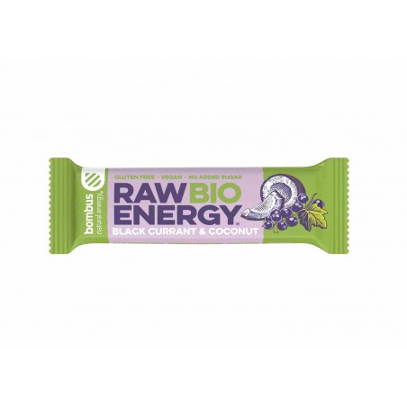 Baton RAW ENERGY BIO czarna porzeczka-kokos BEZGL. BIO 50 g