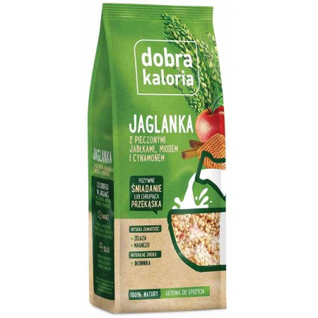 Jaglanka z pieczonymi jabłkami,miodem i cynamonem 120 g