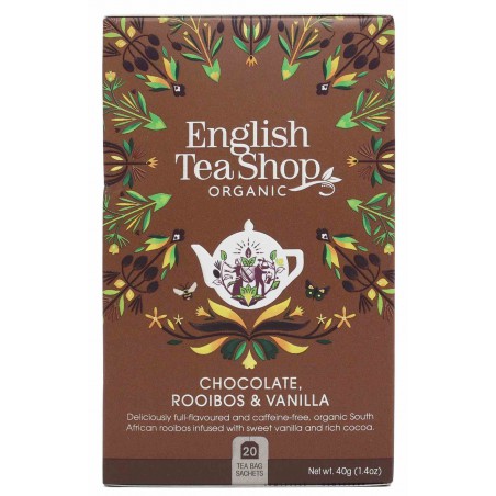 Herbatka ziołowa rooibos z ziarnami kakaowca i laską wanilii (20x2) BIO 40 g