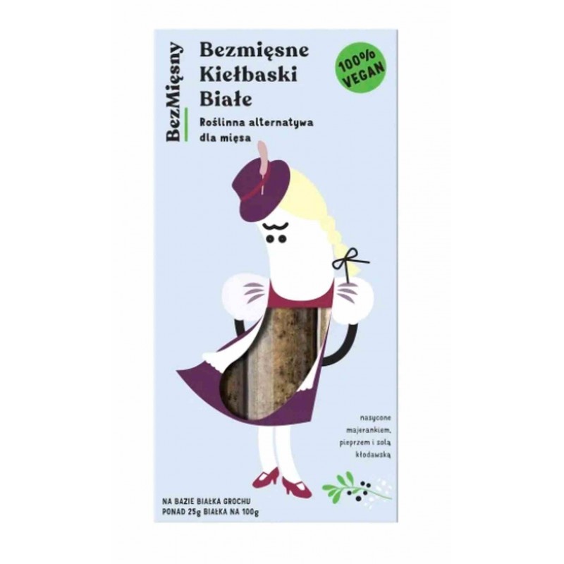 Wegańskie kiełbaski białe 240 g