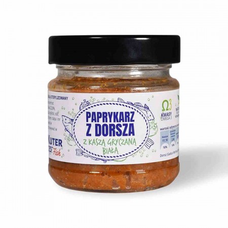 Paprykarz z dorsza z kaszą gryczaną białą 155g