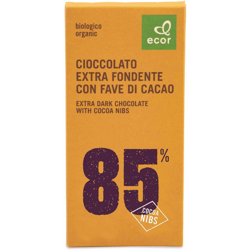 Czekolada gorzka min. 85% kakao z kruszonym ziarnem kakao BIO 80 g