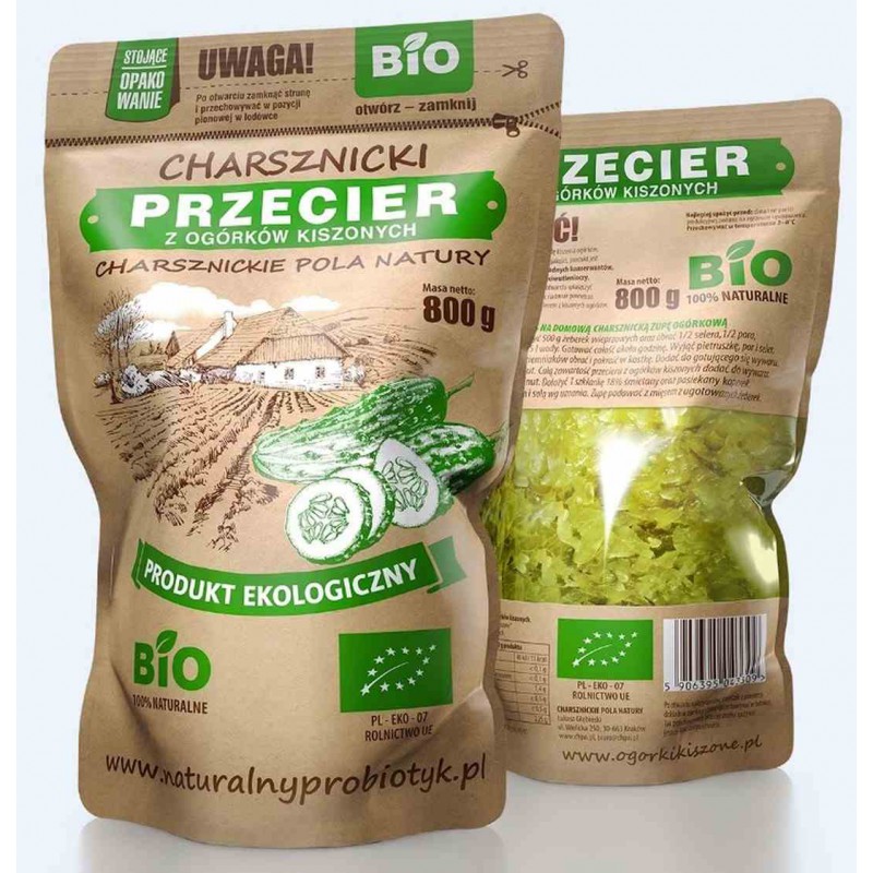 Przecier z ogórków kiszonych BIO 800 g