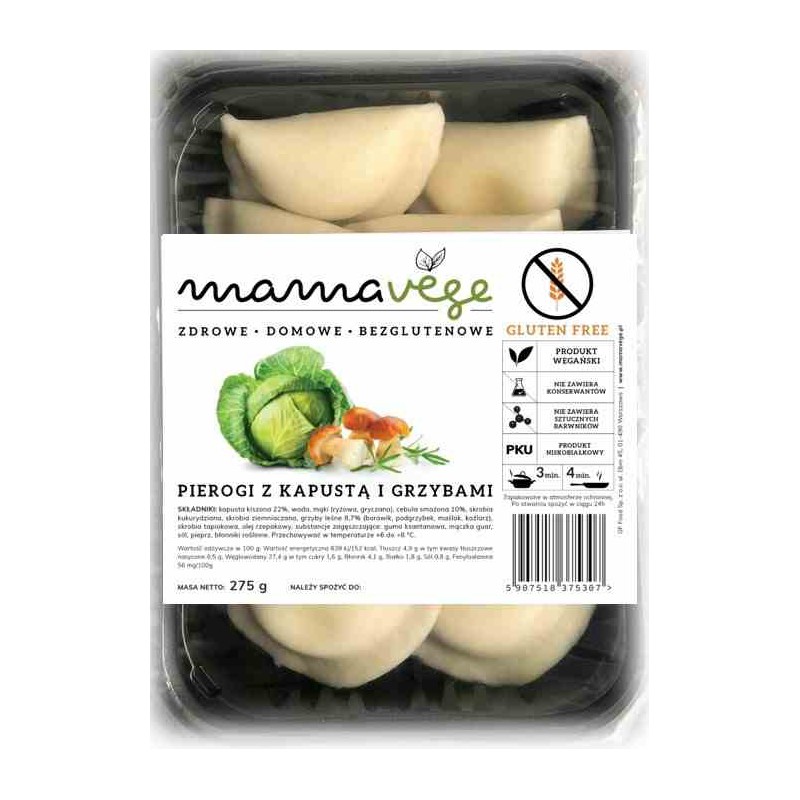 Pierogi z kapustą i grzybami BEZGL 275 g
