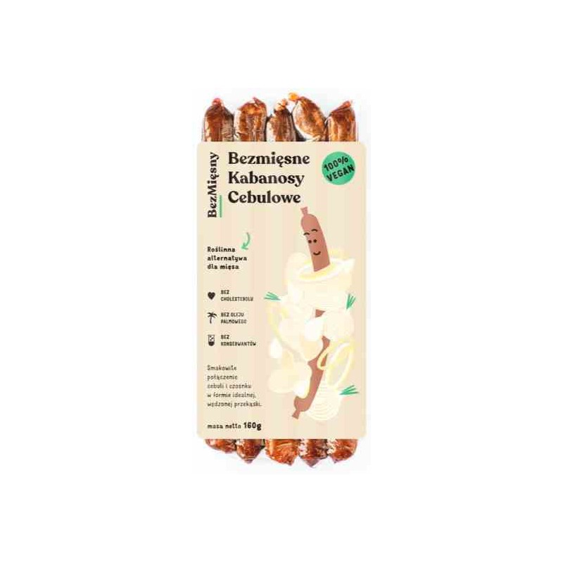 Wegańskie kabanosy cebulowe 160 g