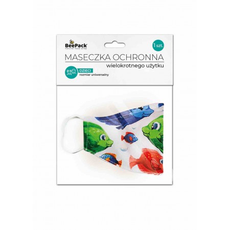 Maseczka dziecięca, profilowana rybki