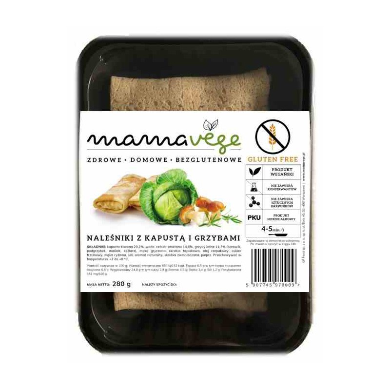 Naleśniki z kapustą i grzybami BEZGL.280 g