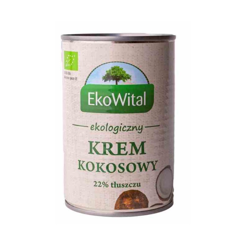Krem kokosowy 22% tłuszczu ( mleczko kokosowe ) BIO 400 ml