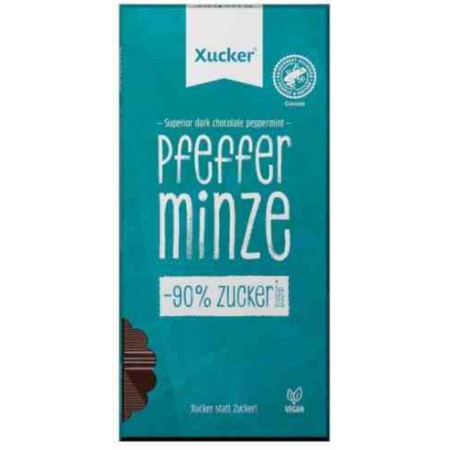 Czekolada gorzka 75% kakao z ksylitolem i miętą B/C  80g