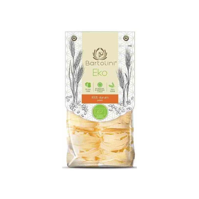 Makaron 100% durum  gniazda nr 3 białe,krajanka gruba  BIO 250 g