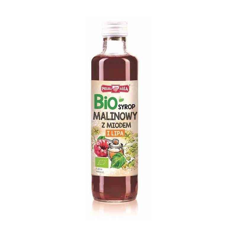 Syrop malinowy z lipą i miodem BIO 250 ml