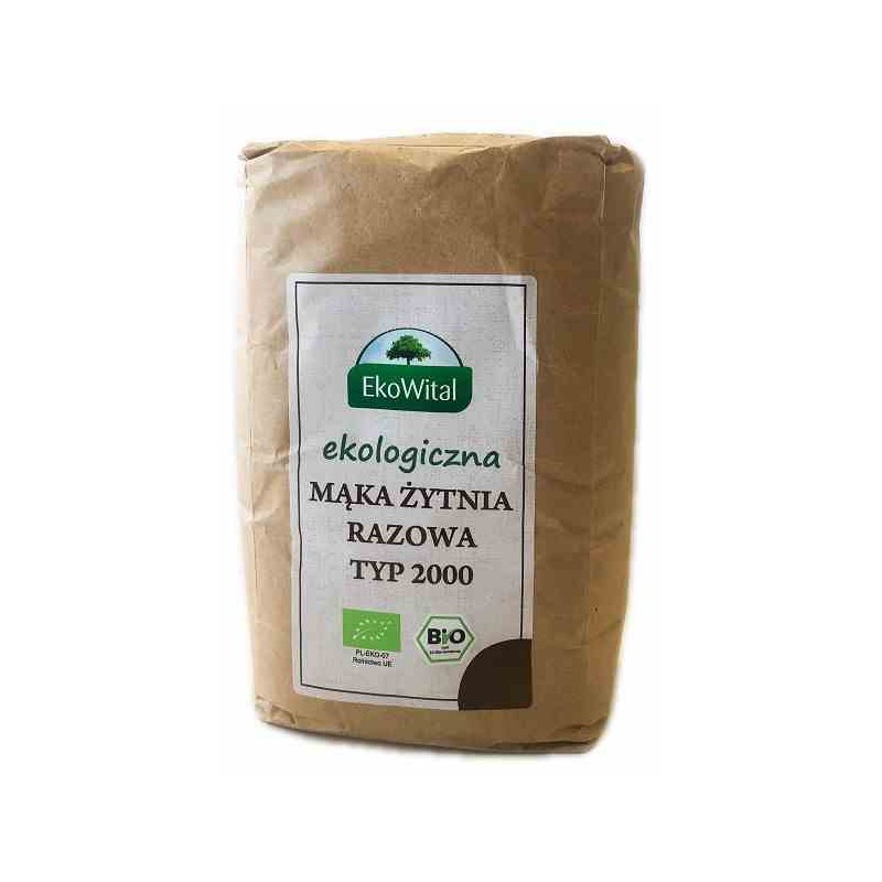 Mąka żytnia razowa typ 2000 BIO 1 kg