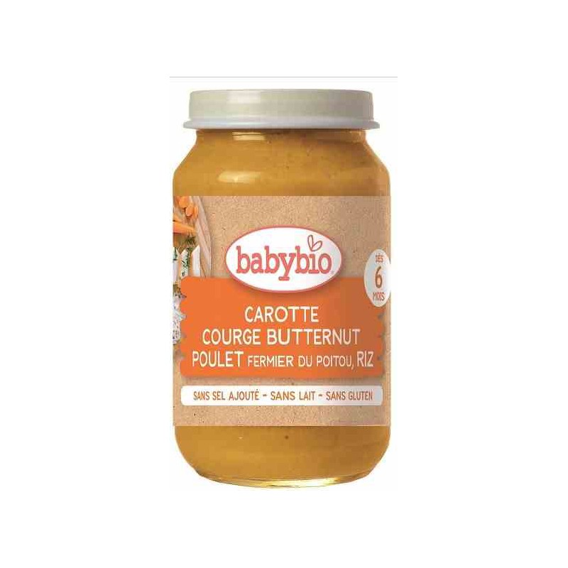 Danie ryż z kurczakiem, marchewką i dynią piżmową od 6 miesiąca BEZGL. BIO 200 g