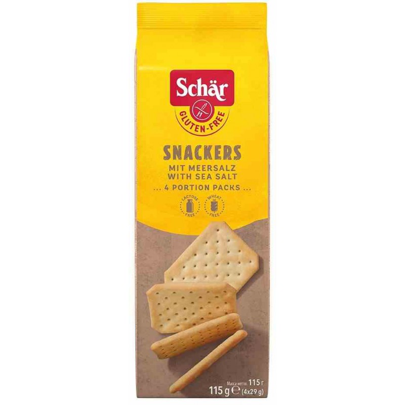 Snackers- krakersy z solą morską BEZGL. 115 g